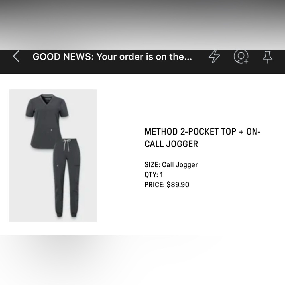 Fabletics Gray set METHOD 2-POCKET TOP + ON-CALL JOGGER